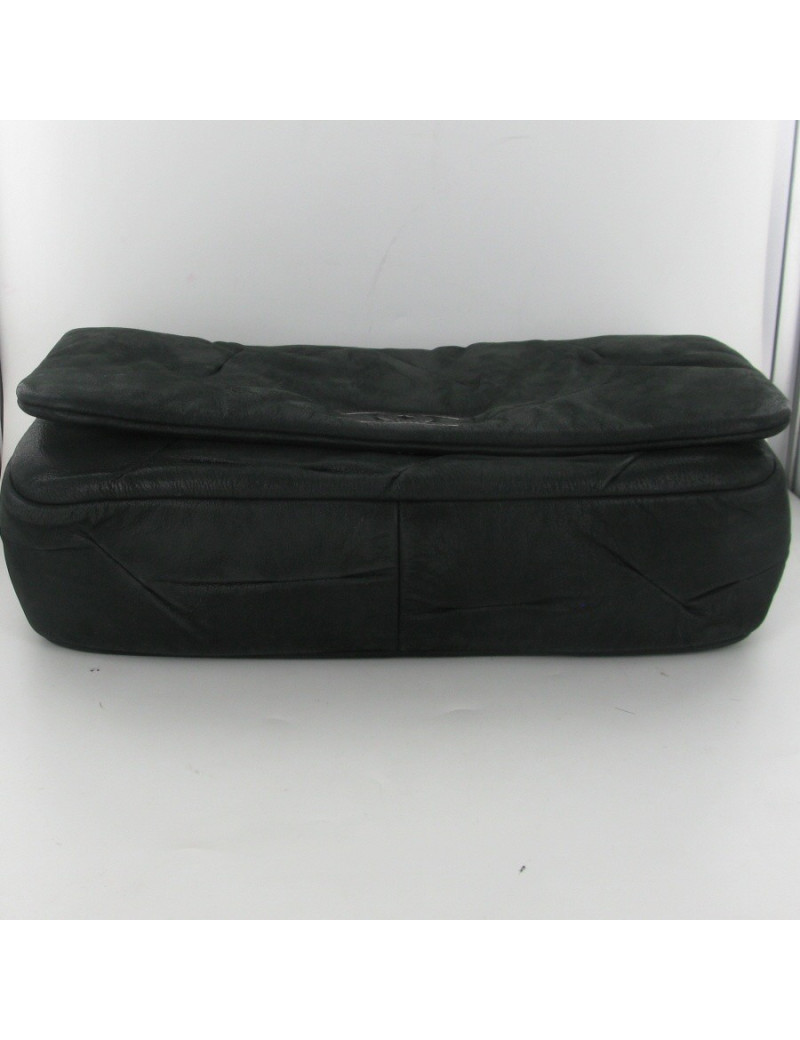 Jumbo en cuir irisé gris anthracite CHANEL