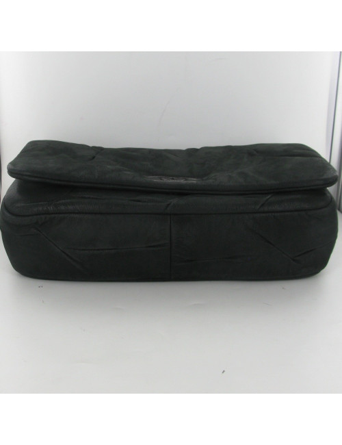 Jumbo en cuir irisé gris anthracite CHANEL