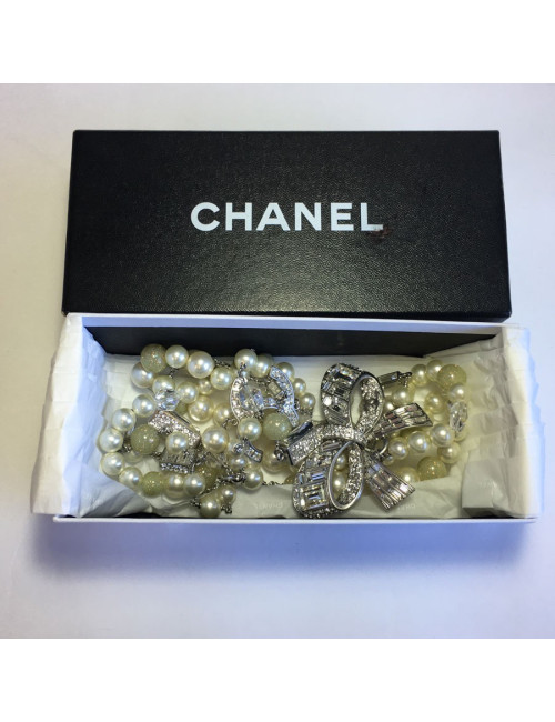 Sautoir CHANEL noeud avec brillants