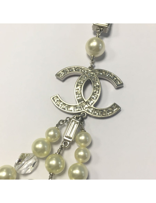 Sautoir CHANEL noeud avec brillants