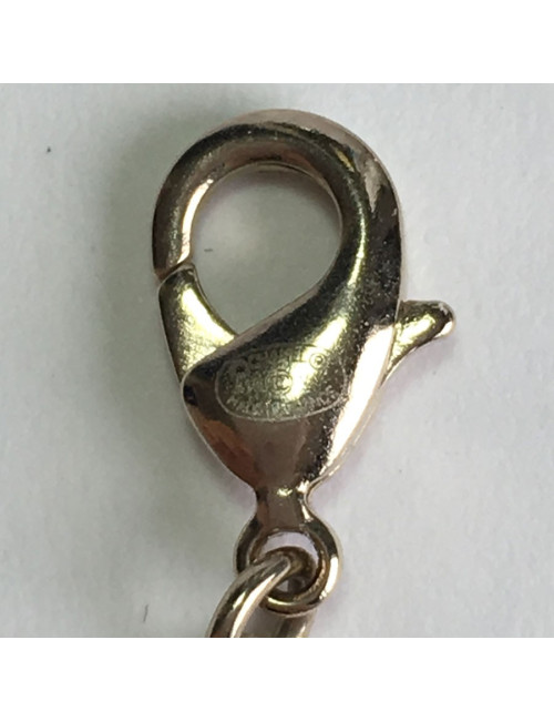 CHANEL necklace in gilt metal, CC pendant set with brilliants