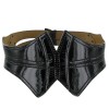 ALAÏA belt in black patent perforated leather size 85