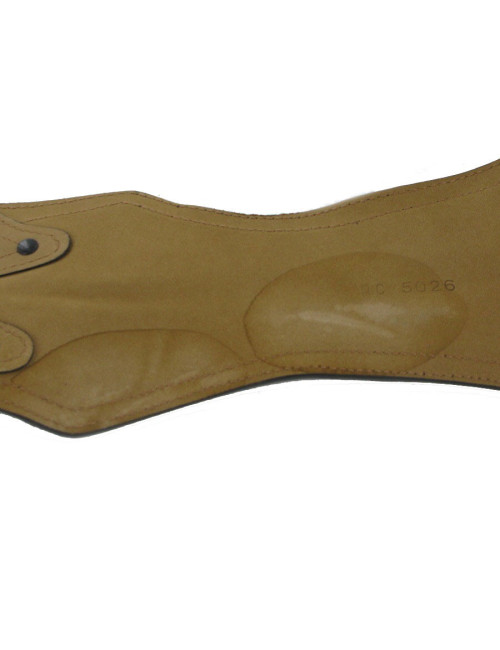 Ceinture cuir verni noir ALAIA