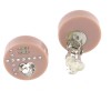 Pink old resin CHANEL ear clips