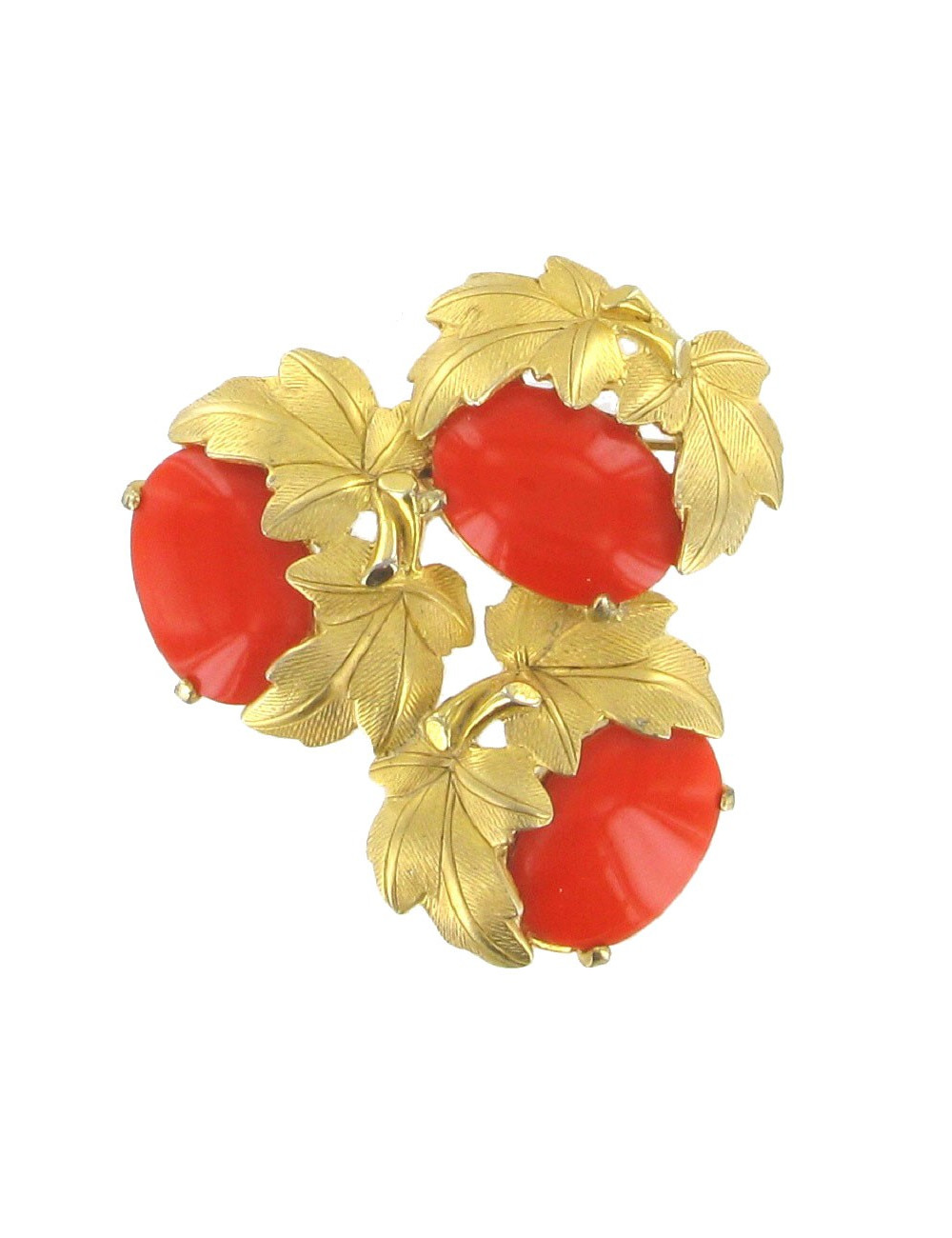 Broche vintage SCHIAPARELLI en pâte de verre 