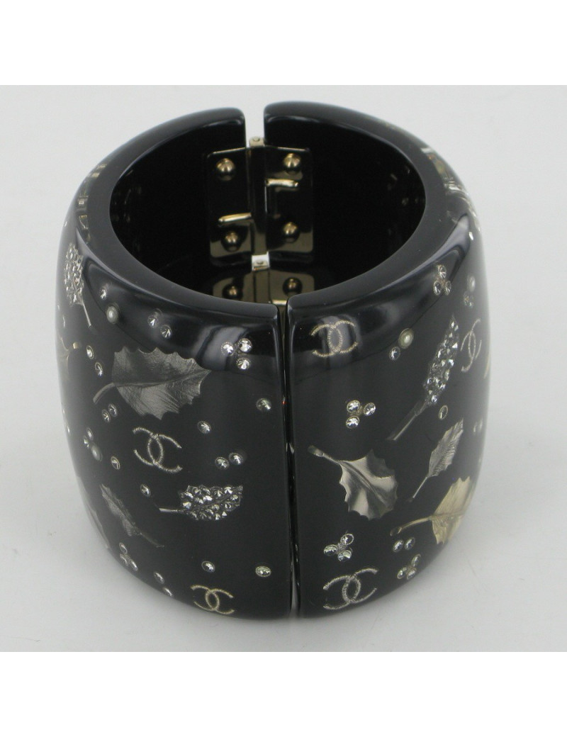 Manchette feuilles et strass CHANEL