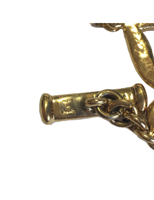 Bracelet YSL SAINT LAURENT coeur en métal doré