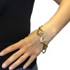 Bracelet YSL SAINT LAURENT coeur en métal doré
