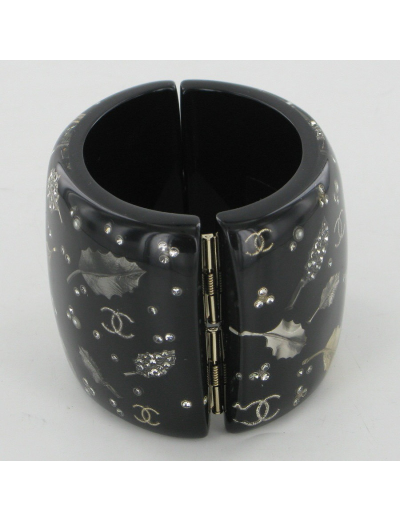 Manchette feuilles et strass CHANEL