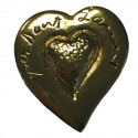Brooch heart YVES SAINT LAURENT gold metal