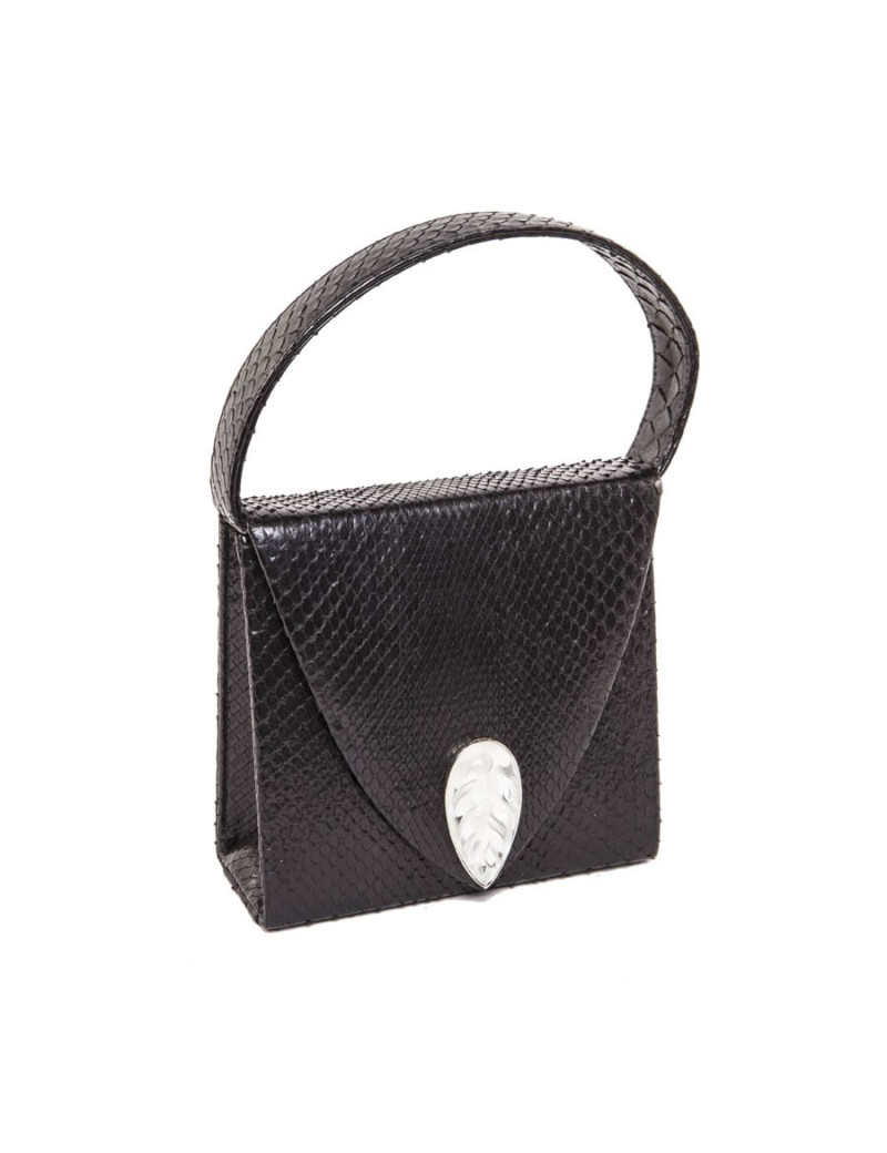 Sac du soir LALIQUE en python noir