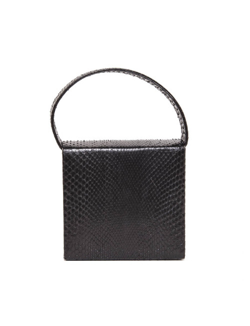 Evening bag in black python LALIQUE