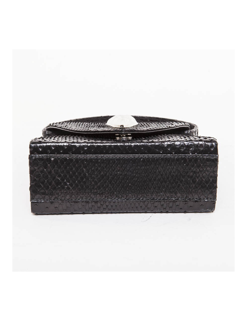 Evening bag in black python LALIQUE