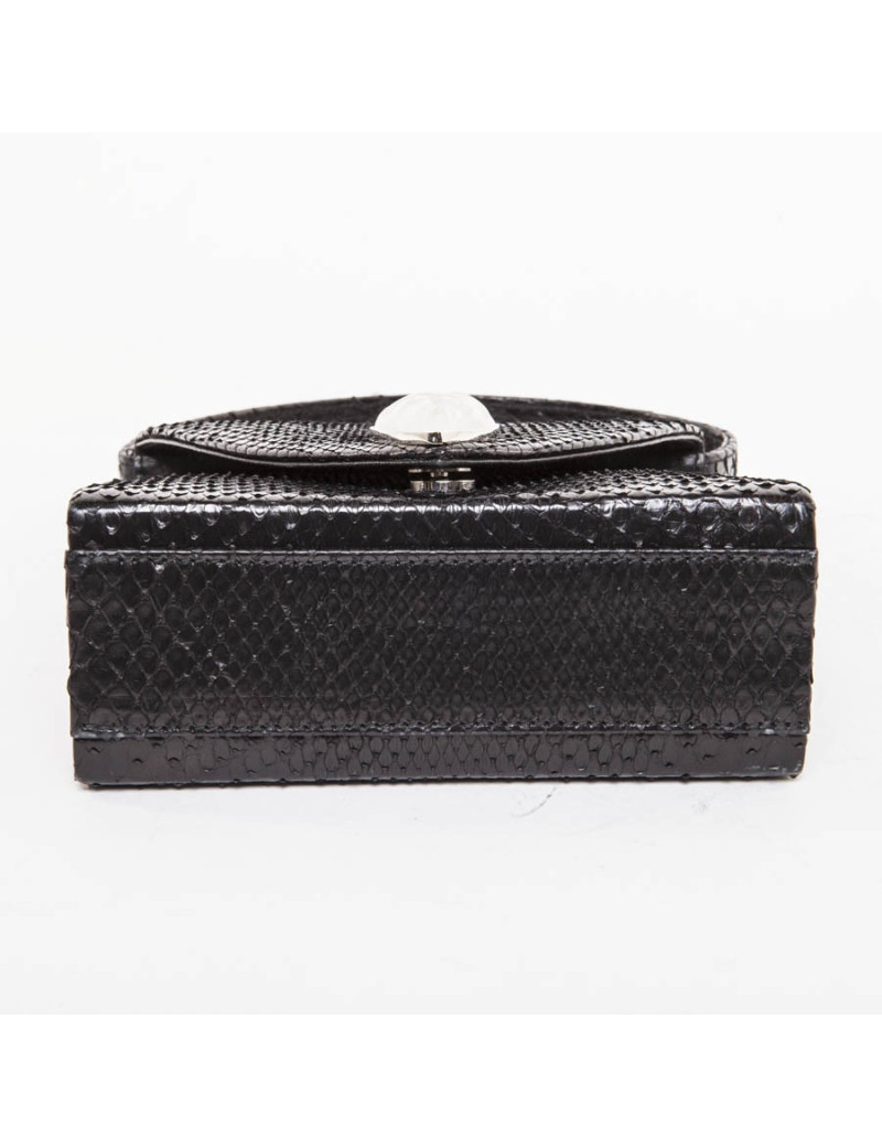Sac du soir LALIQUE en python noir
