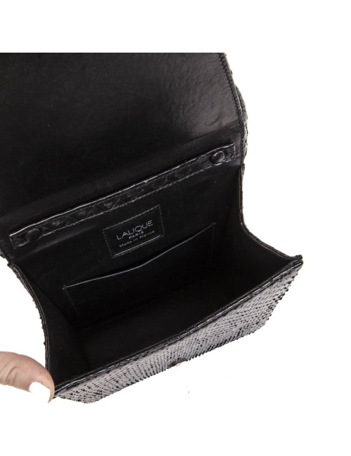 Evening bag in black python LALIQUE