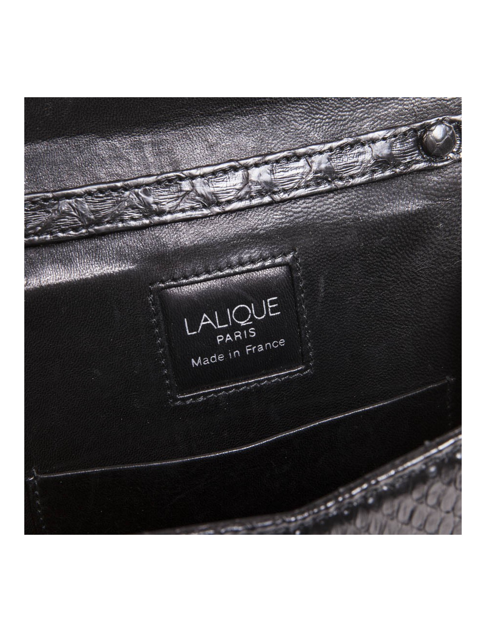 Evening bag in black python LALIQUE