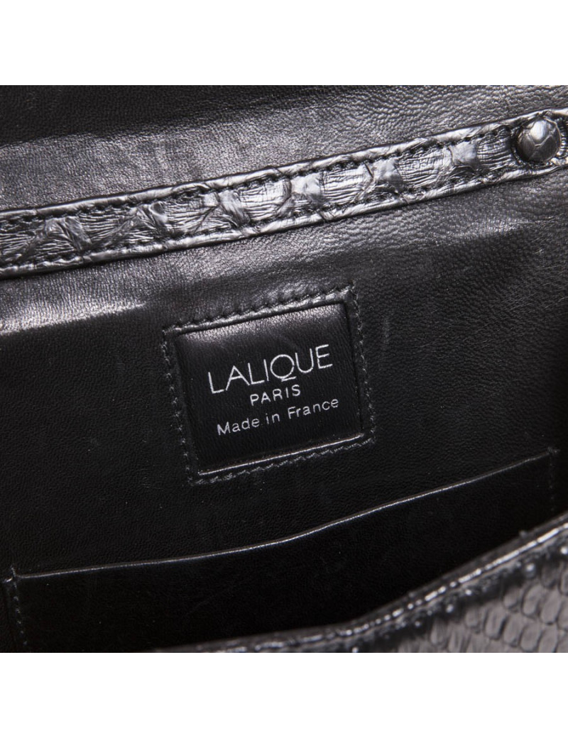 Evening bag in black python LALIQUE