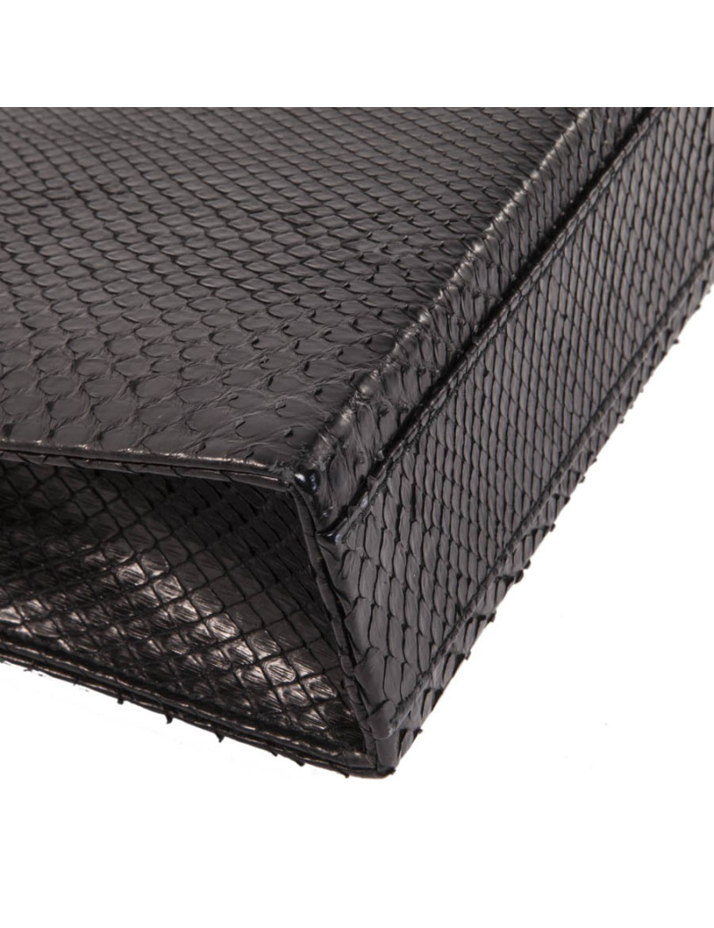 Evening bag in black python LALIQUE