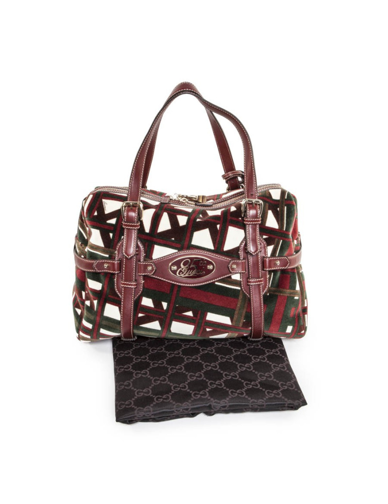 Sac cabas GUCCI velours multicolore