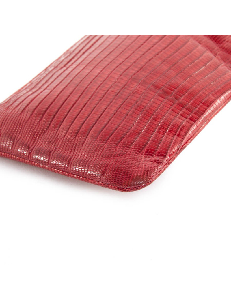 Pochette VALENTINO GARAVANI lézard rouge