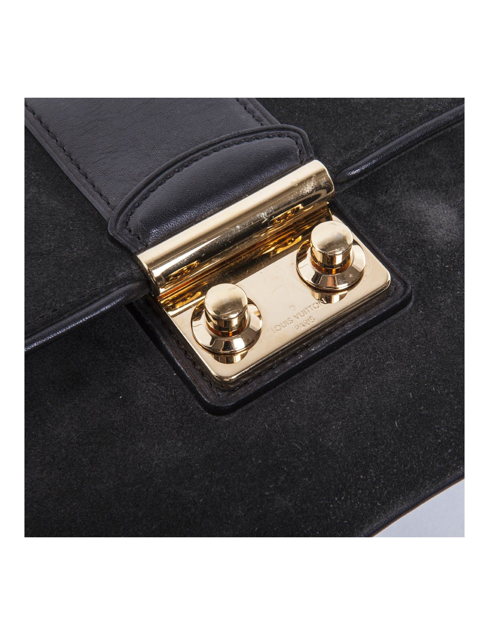 Clutch LOUIS VUITTON veau velours anthracite