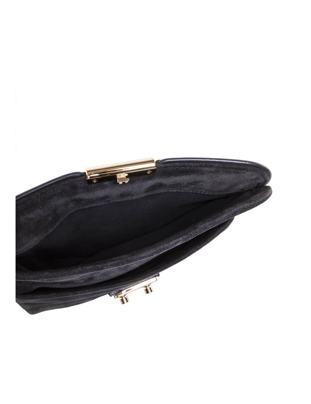 Clutch LOUIS VUITTON anthracite suede