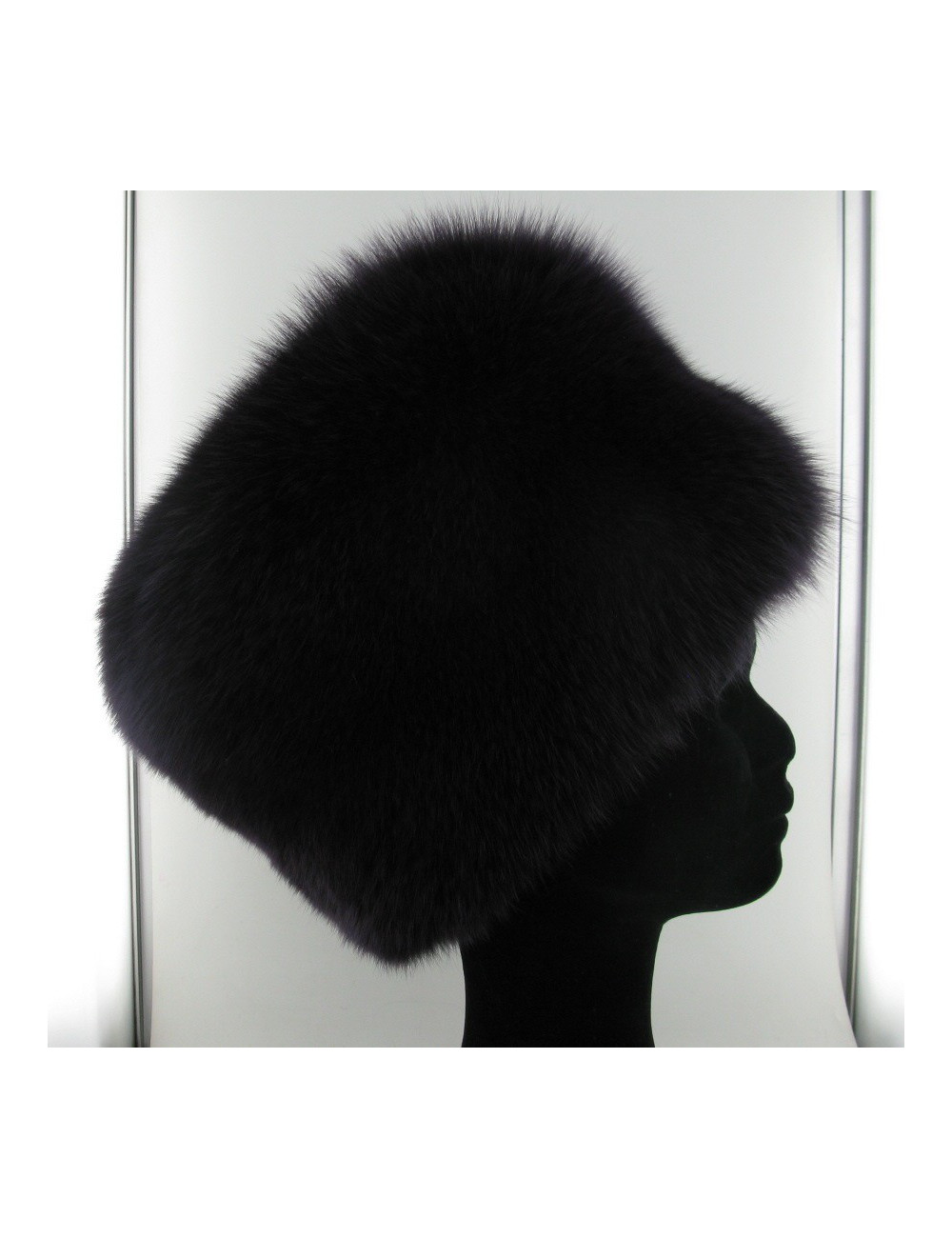 Toque en fourrure violette PRADA