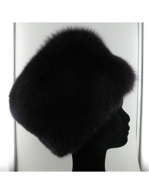 Toque en fourrure violette PRADA