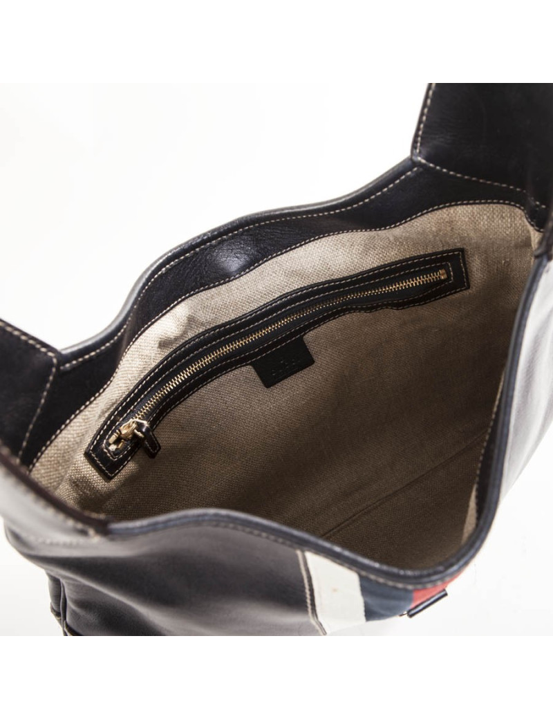 Sac GUCCI toile et cuir tricolore