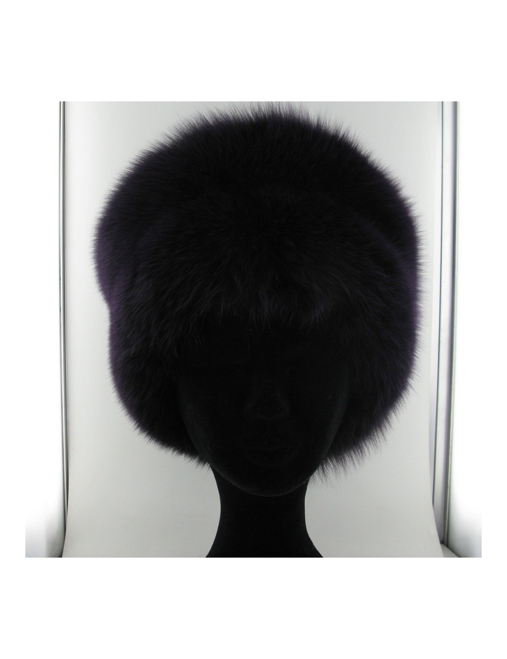 Toque en fourrure violette PRADA