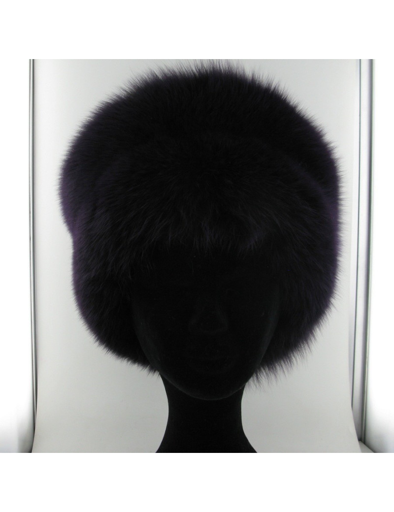 Toque en fourrure violette PRADA