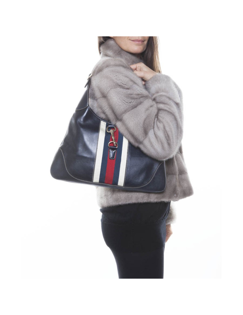 Sac GUCCI toile et cuir tricolore