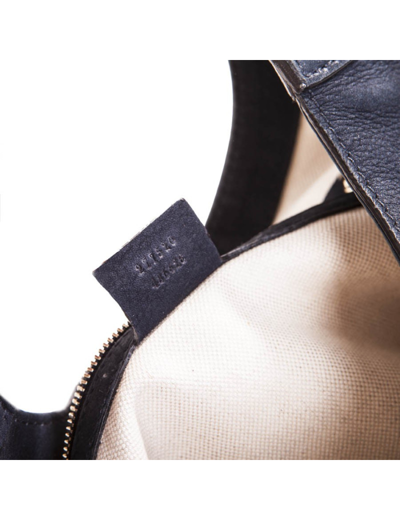 Sac GUCCI cuir mate bleu marine