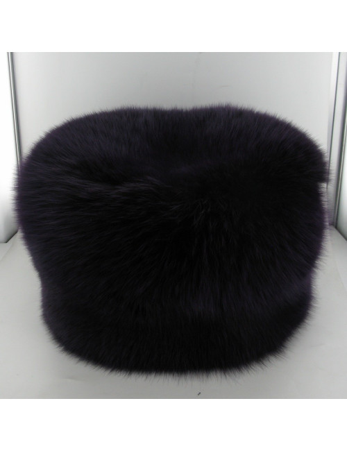 Toque en fourrure violette PRADA