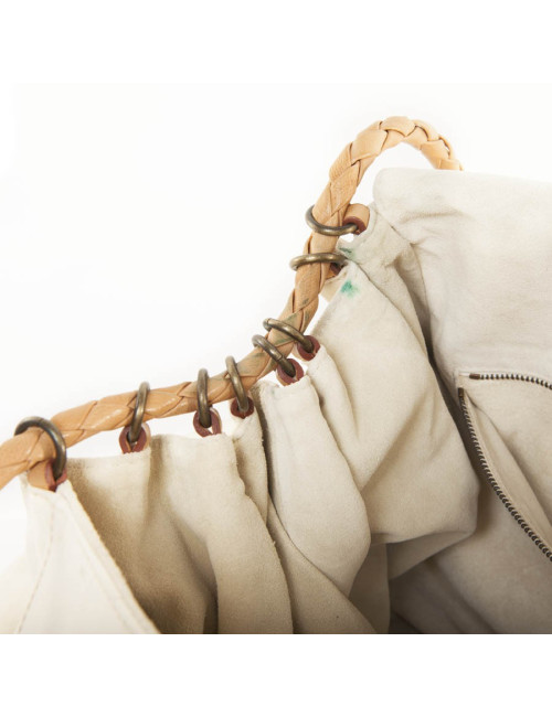 GIVENCHY Collector tote bag in beige canvas and leather