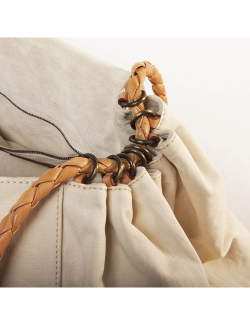 GIVENCHY Collector tote bag in beige canvas and leather