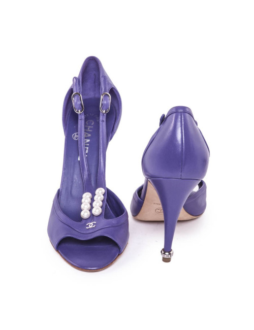 Escarpins CHANEL T 40 cuir violet