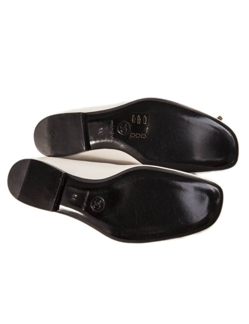 Ballerines CHANEL T 37 cuir blanc