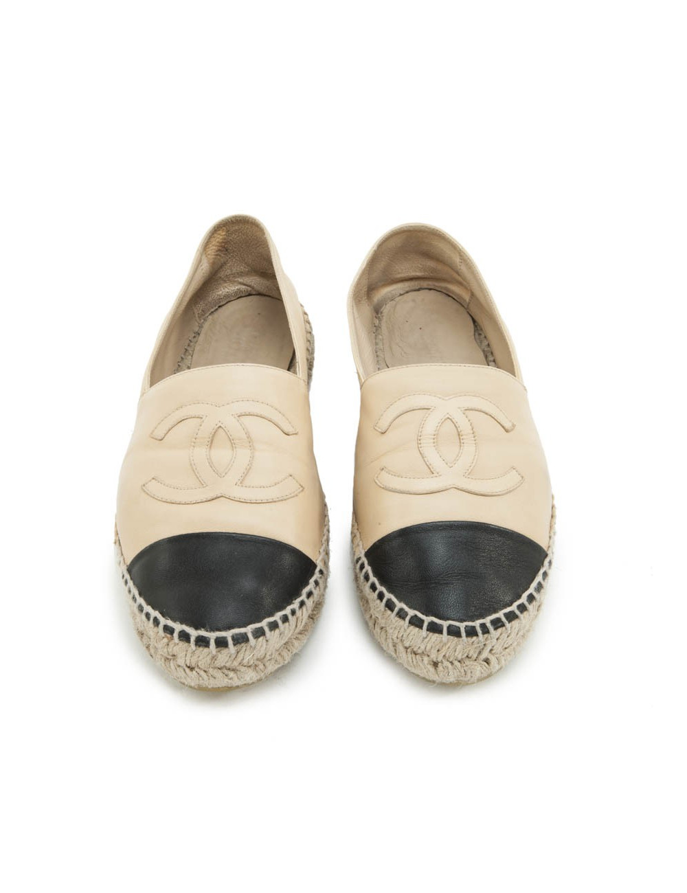 Espadrilles CHANEL T 40 cuir bicolore