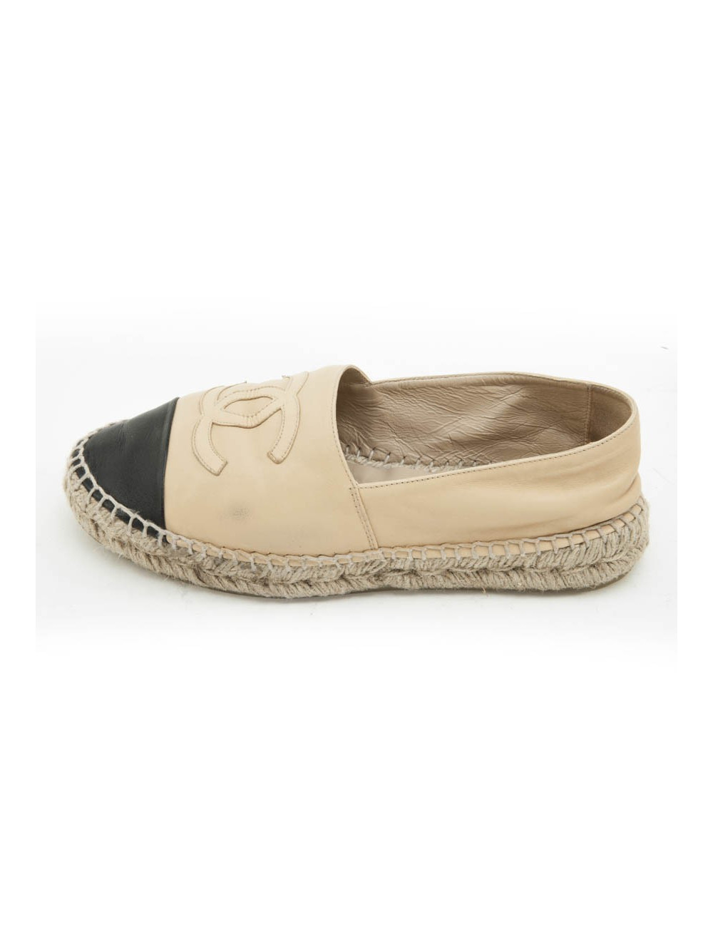 Espadrilles CHANEL T 40 cuir bicolore