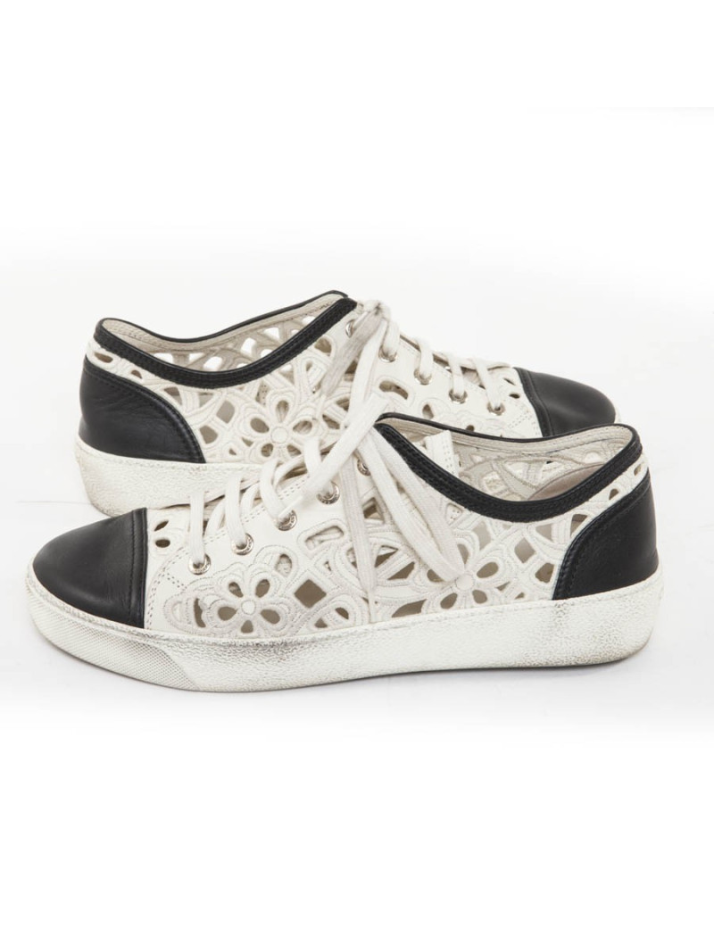 Sneakers CHANEL T 39.5 bicolores 