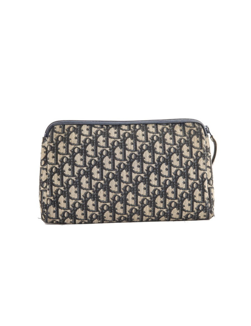 Pochette CHRISTIAN DIOR Vintage toile oblique bleue