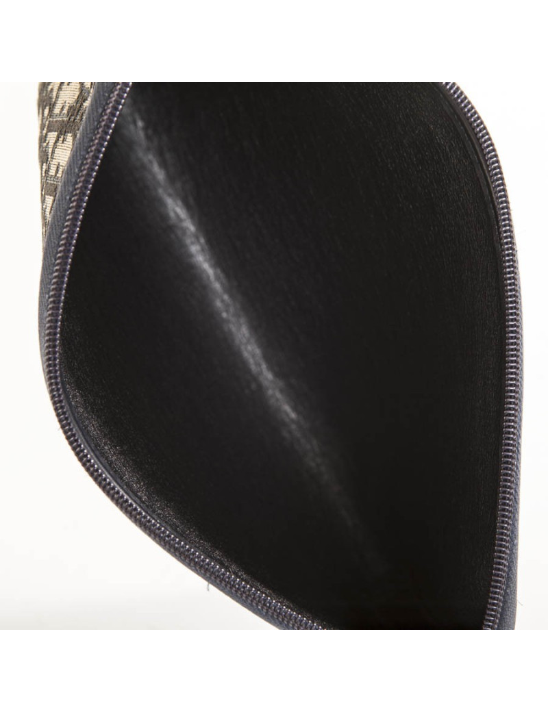 CHRISTIAN DIOR Vintage canvas pouch oblique blue