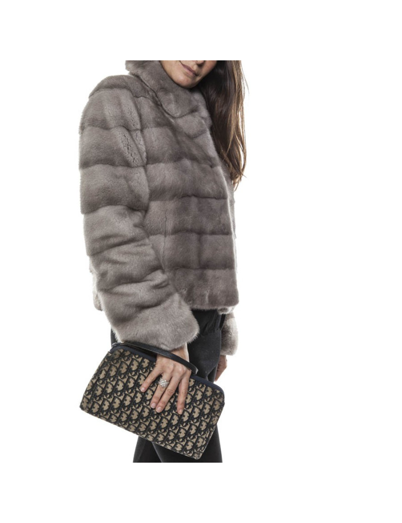 Pochette CHRISTIAN DIOR Vintage toile oblique bleue