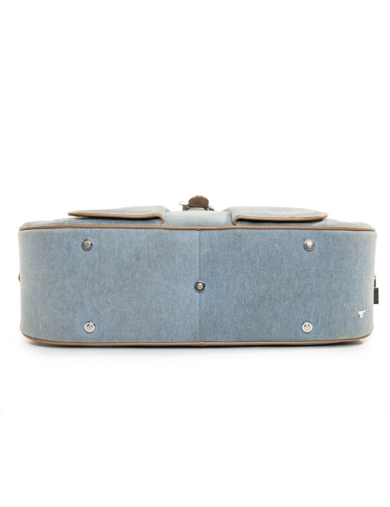Bag saddle bowling DIOR Vintage light blue jean