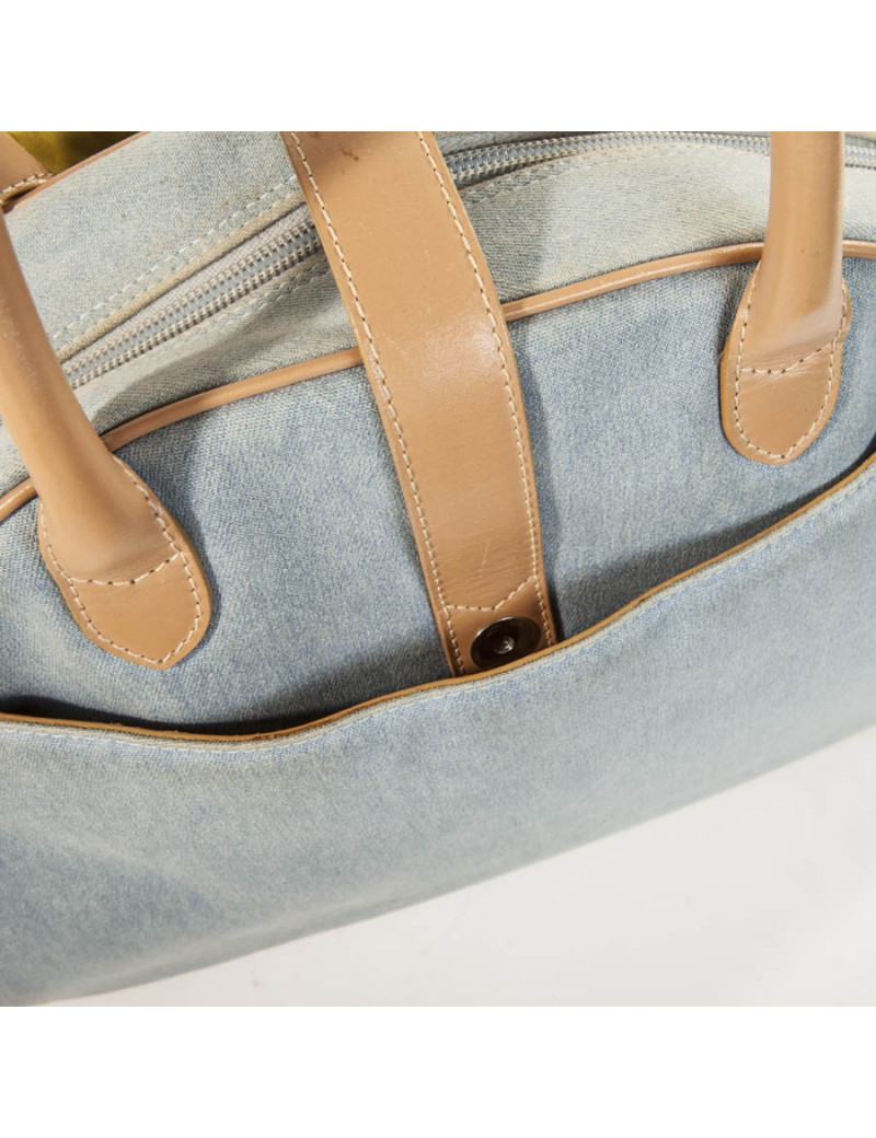 Bag saddle bowling DIOR Vintage light blue jean