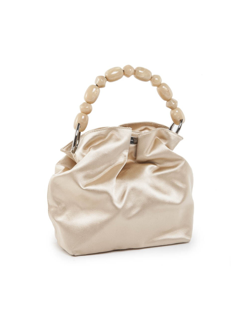 Sac sceau CHRISTIAN DIOR satin duchesse ivoire