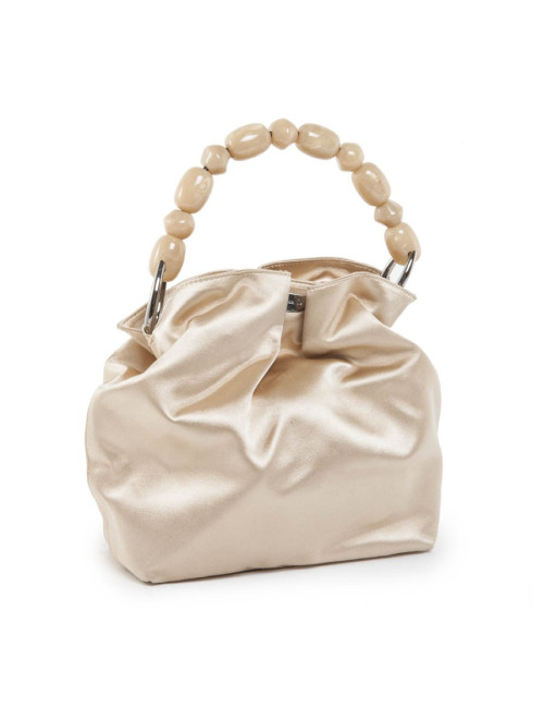 Sac sceau CHRISTIAN DIOR satin duchesse ivoire