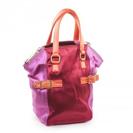 Bag of the night Down Town YVES SAINT LAURENT satin red and fuschia