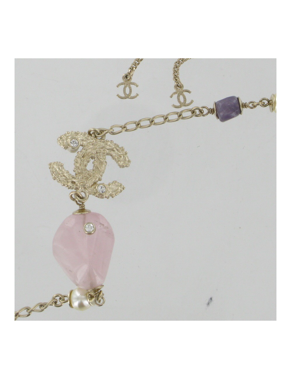 Sautoir pierres multicolores CHANEL